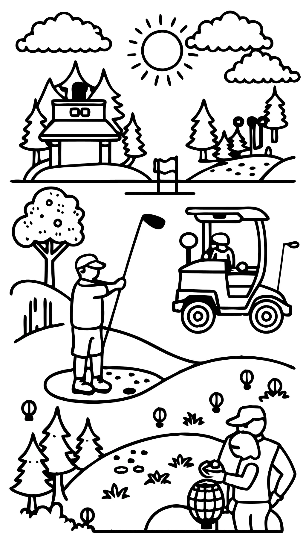 golf coloring pages